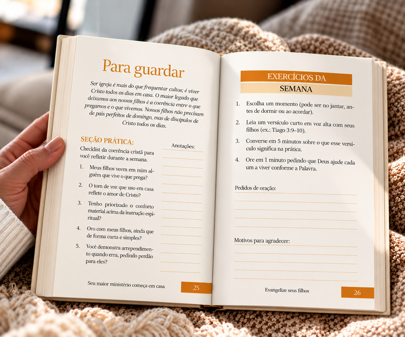 Exemplo de páginas internas e exercícios do Guia para Pais
